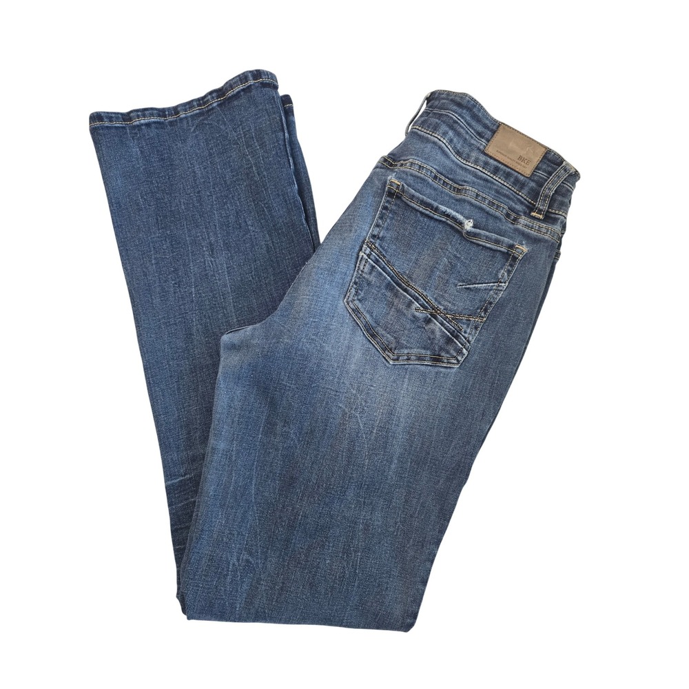 BKE Payton Mid Rise Tailored Bootcut Jeans Womens 32x31.5 Medium Wash Denim